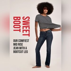 Lucky Brand Sweet Boot Brushed Agate/Dark Blue Boot Cut Jeans~NWT